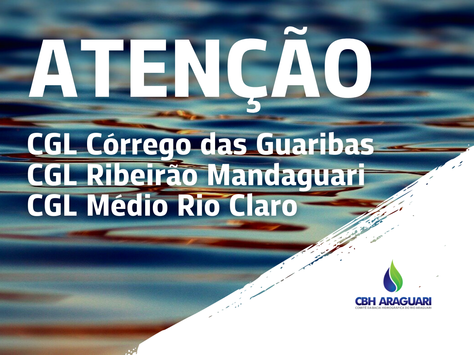 Comitê do Rio Araguari convoca Comissões Gestoras das Sub-Bacias Hidrográficas do Guariba, Médio Rio Claro e Mandaguari 
