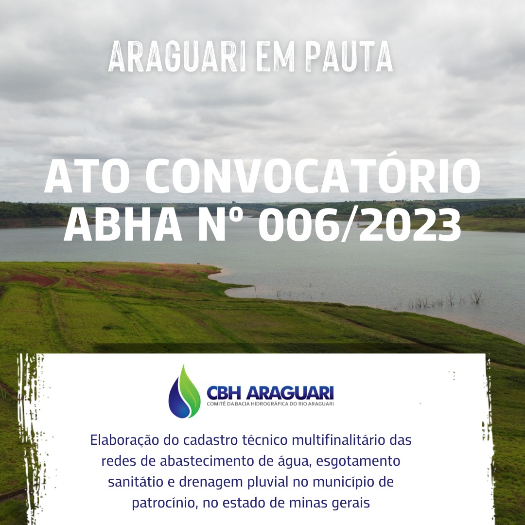 Abha Gestão de Águas anuncia contratação, através de processo seletivo, para Cadastro Técnico Multifinalitário em Patrocínio (MG)